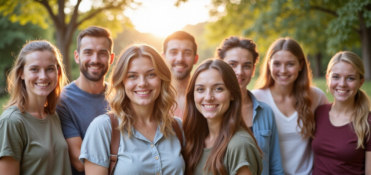 Uśmiechnięci, zadowoleni ludzie symbolizujący zadowolonych klientów Vitaenergiaguide.