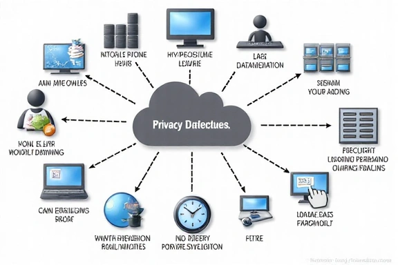 Diagram showing data flow and security measures