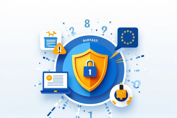 Graphic illustrating data security and privacy protection