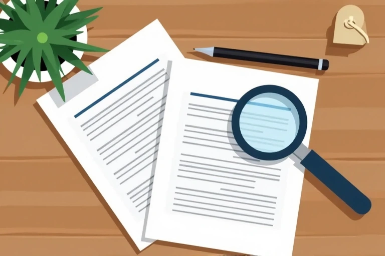 Ilustracja przedstawiająca dokumenty prawne i umowę